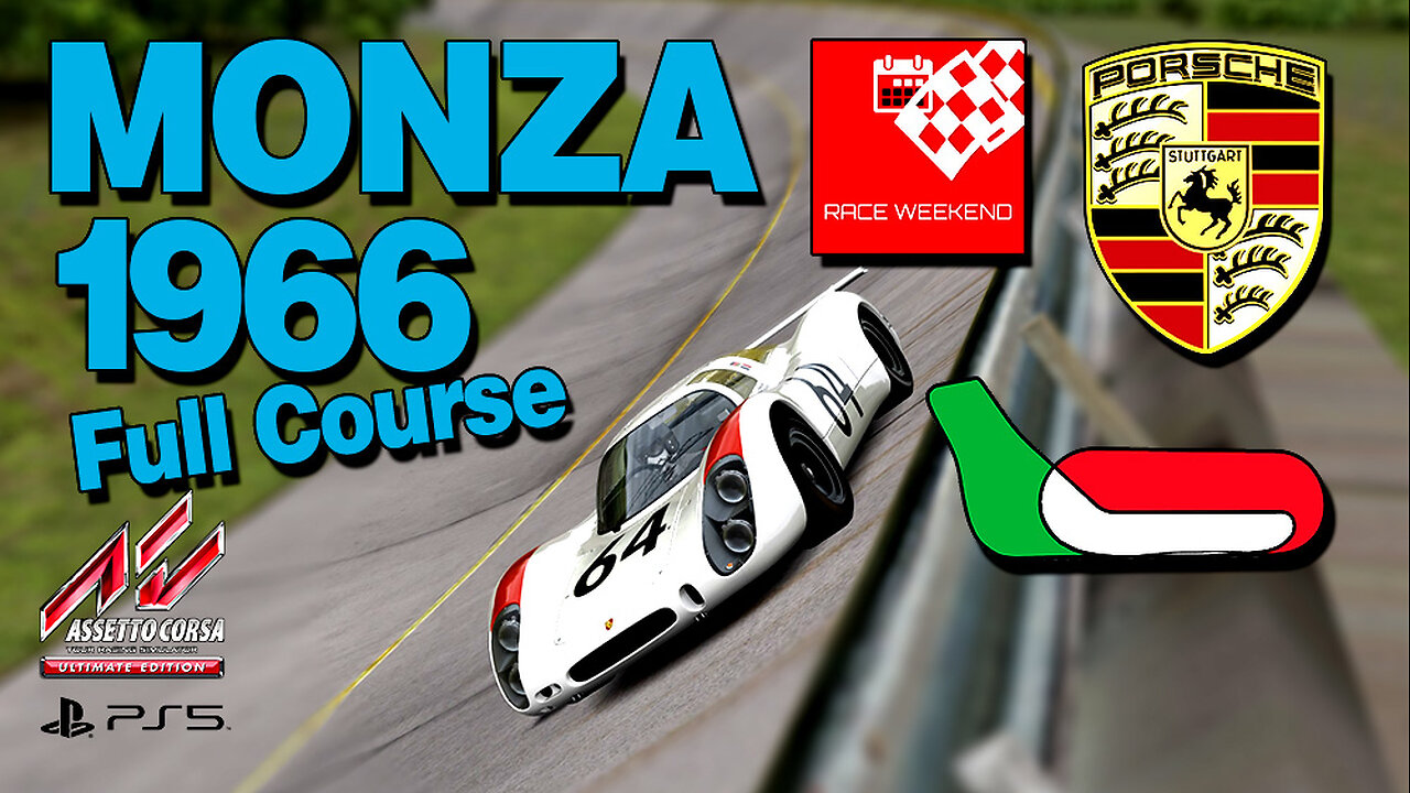 Porsche 708 LH - Monza '66 Full Course #assettocorsa #ps5 #simracing