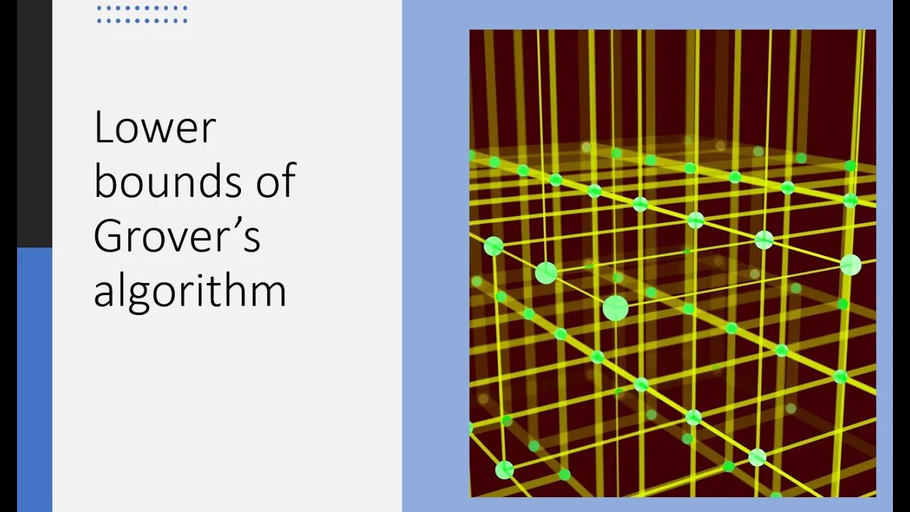 lower bounds of Grover's algorithm