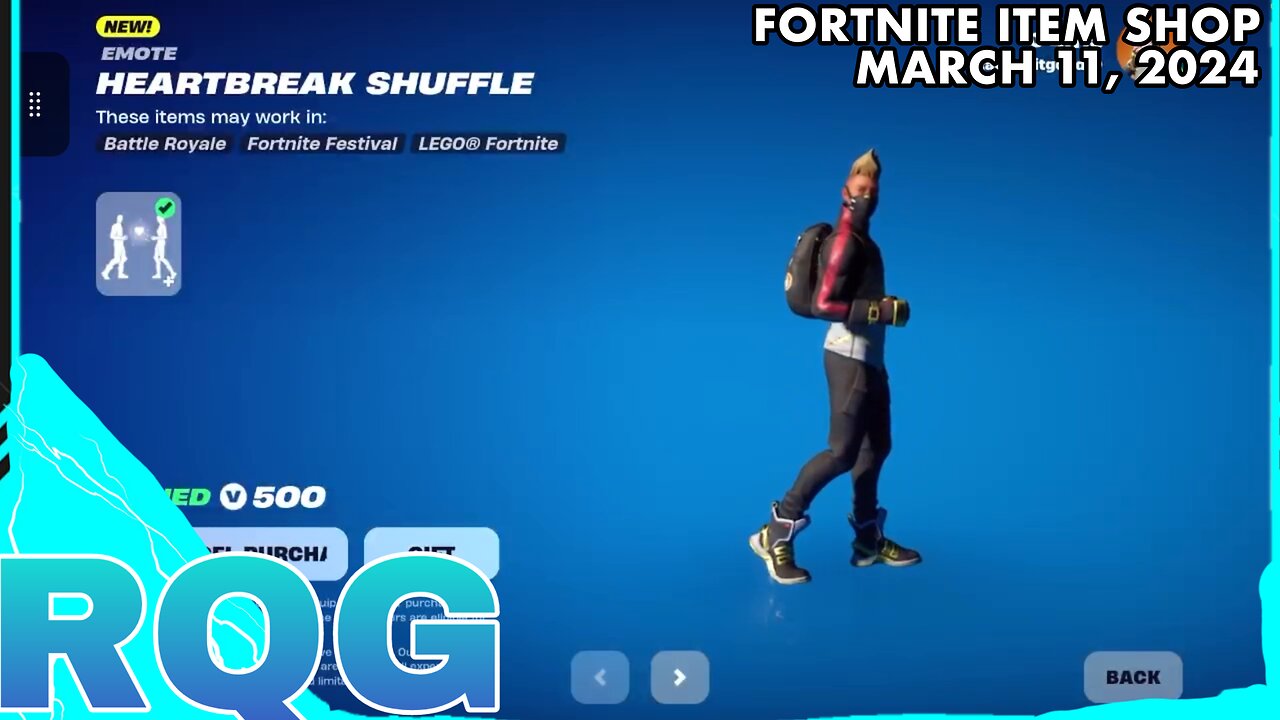 “NEW” HEARTBREAK SHUFFLE ICON EMOTE IS HERE! FORTNITE ITEM SHOP (March 11, 2024)