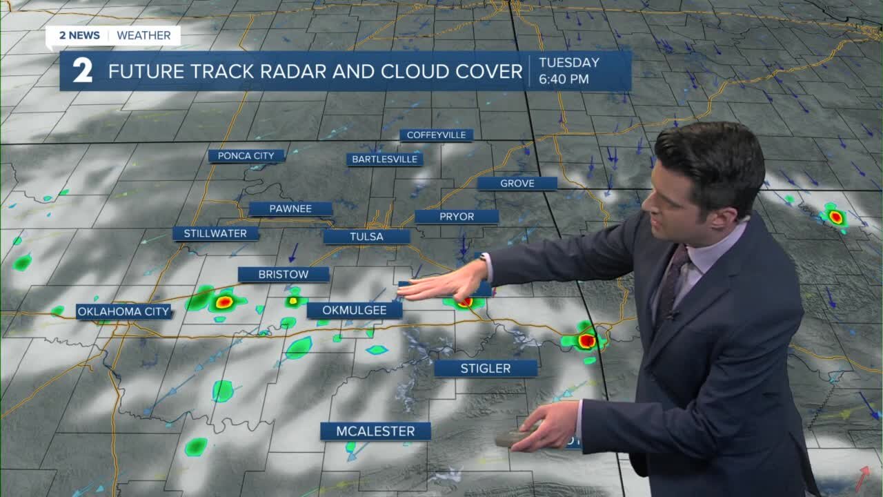 Isolated afternoon showers possible Tuesday