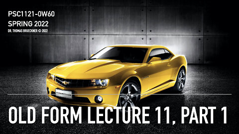 Lecture 11, part 1