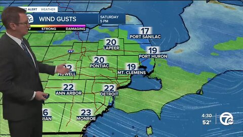 More rain and less wind tonight