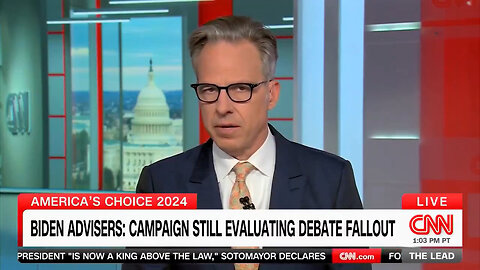 Jake Tapper Pretending He Wasn't Part Of The Coverup