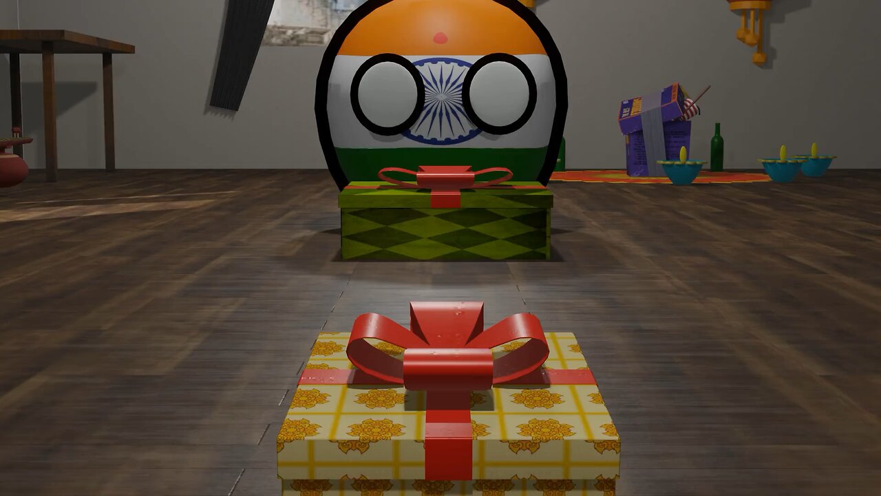DO NOT GIVE INDIA THAT GIFT!!! #3dcountryballs #countryballs #countryballsindia #india