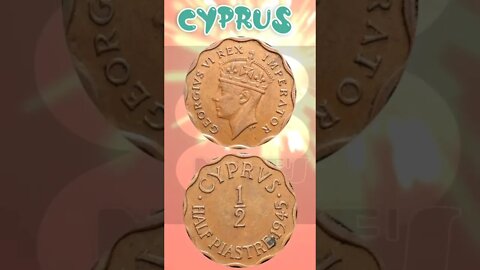 Cyprus ½ Piastre 1945.#shorts #education #coinnotesz