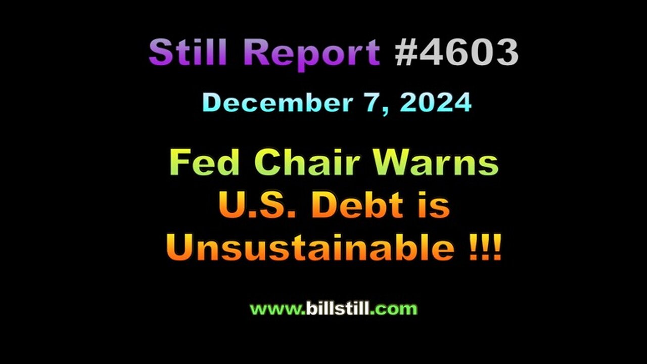 Fed Chairman Warns US Debt Unsustainable, 4603