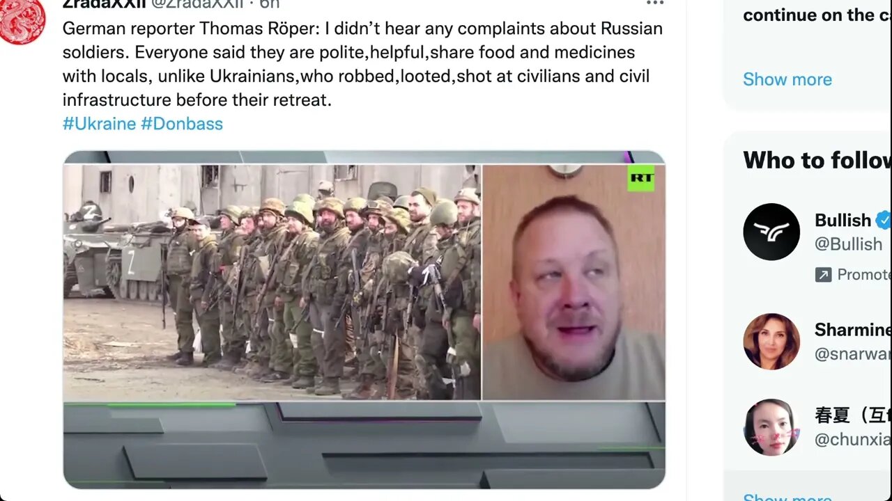 德國記者Thomas Röper：我沒有聽到任何關於俄羅斯士兵的抱怨，不像烏克蘭人，他們在撤退前搶劫、射擊平民和民用基礎設施。
