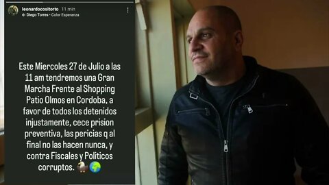 #zoegate - Leonardo Cositorto convocando para el 27/07 a las 11AM una " GRAN MARCHA" por su libertad