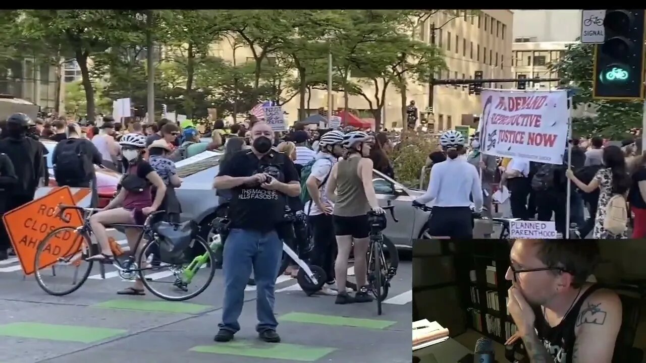 Pro-life female ATTACKED by Antifa.