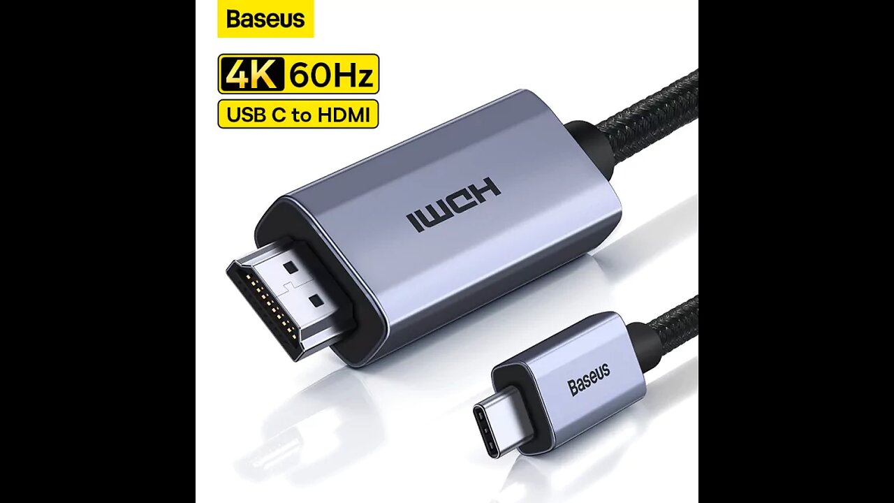 Cabo USB C para HDMI 4K 60Hz Baseus