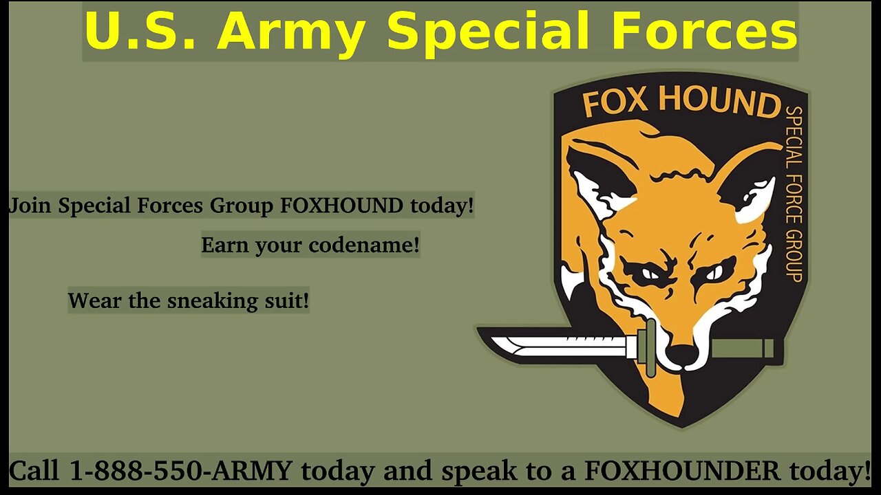 Do You Have What It Takes To Join FOXHOUND?!