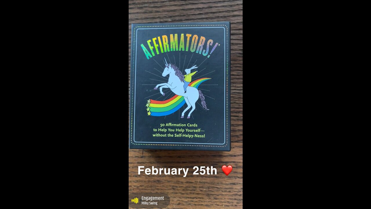 February 25th oracle card: engagement