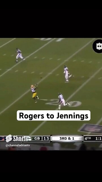 Rodgers to Jennings #shorts #football #greenbaypackers #aaronrodgers #nfl #football #sports
