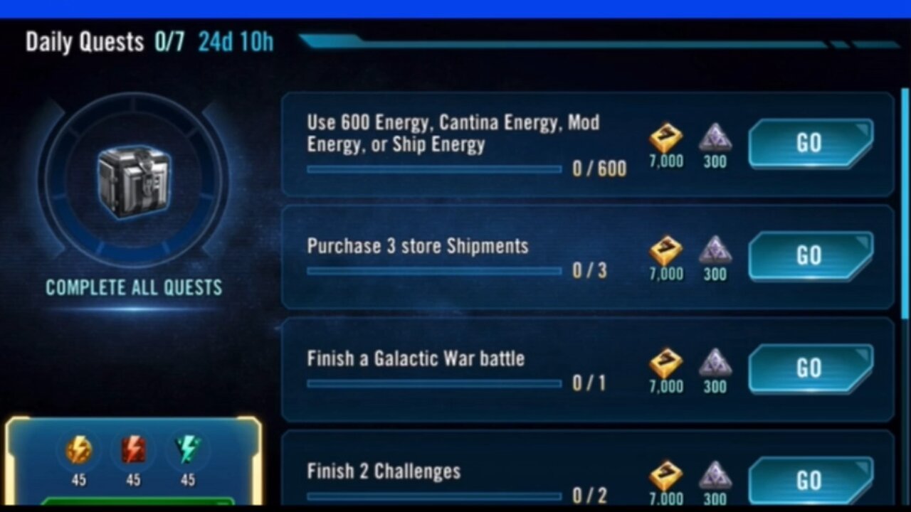 SWGOH Community Update Highlight #2: Daily Quests Update/Changes