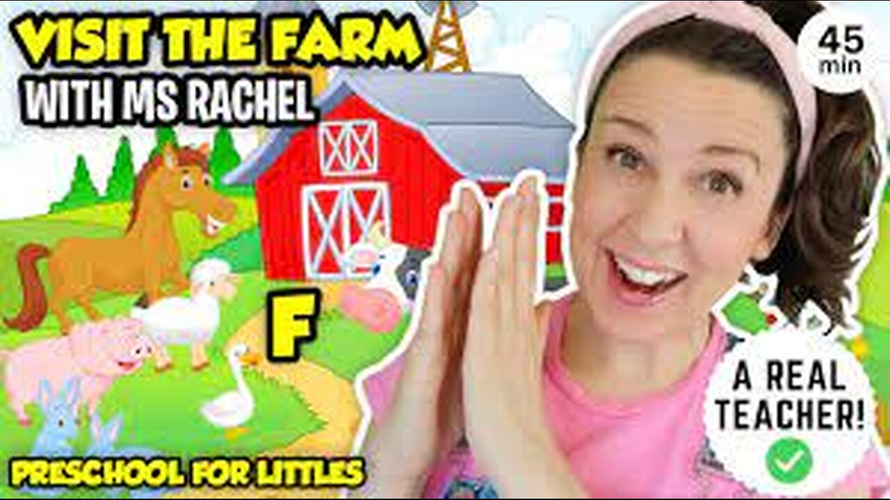 Learn Farm Animals with Ms Rachel | Animal Sounds, Old MacDonald Had A Farm | Videos for Toddlers