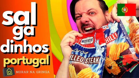 PROVANDO SALGADINHOS DE PORTUGAL ( supermercado em portugal vivendo em portugal vida em portugal )