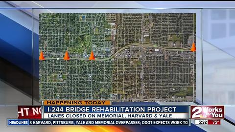 Traffic delays expected due to I-244 bridge rehabilitation project