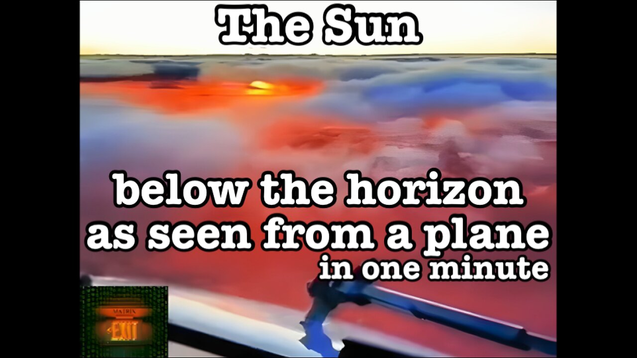 Sun below the horizon as seen from a plane in one Minute