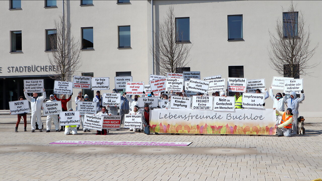 Schild-Bürger Aktion in Buchloe am 19-3-2022