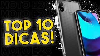 TOP 10 DICAS E TRUQUES para o MOTO E20 que você PRECISA SABER!