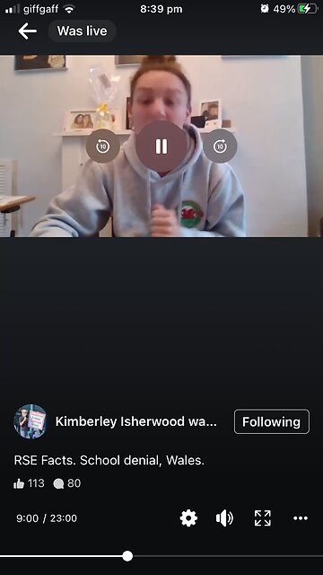 Kimberley Isherwood : Public Child Protection Wales : sex education for school children 16/09/2023