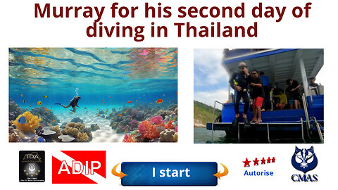 Murray for his second day of diving in Thailand