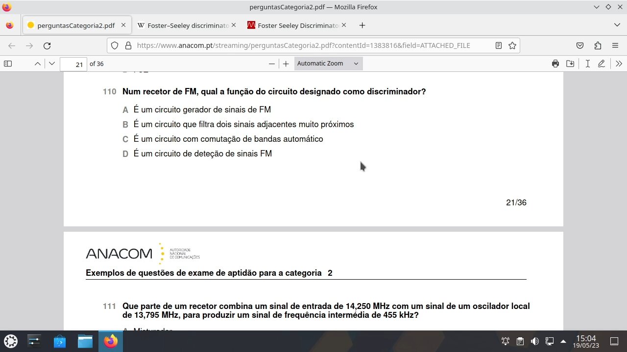 Preparação para o exame de radioamador de categoria 2 - Parte 5