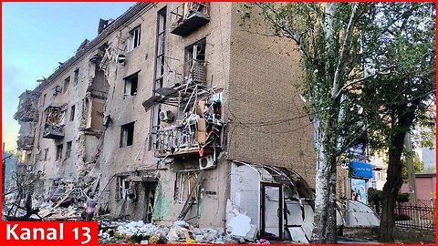 Residential buildings have been damaged as Russia strikes Kyiv and Zaporizhzhia