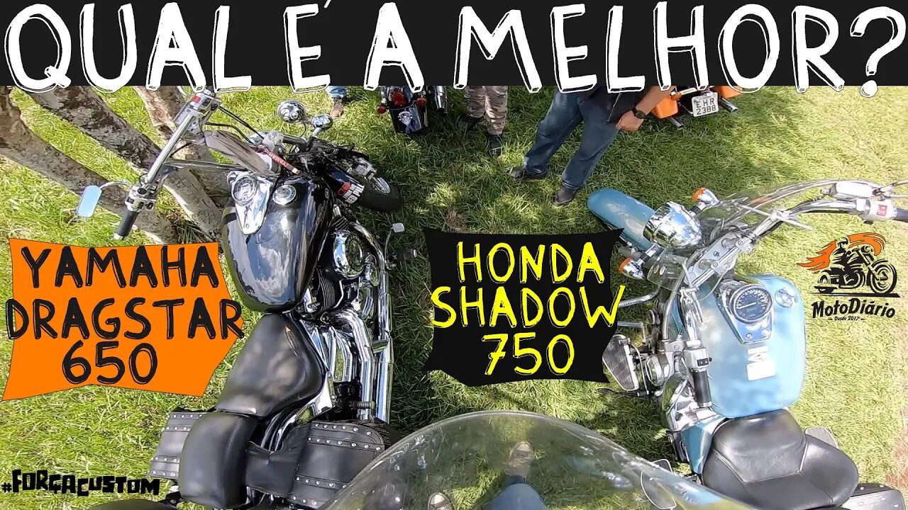 Pilotei a Yamaha DragStar e a Honda Shadow 750. Qual MOTO CUSTOM é a melhor?