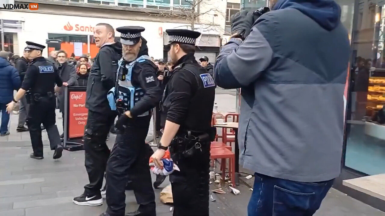 British Man Is Arrested In Liverpool For Flying The British Flag At A Pro-Hamas Protest