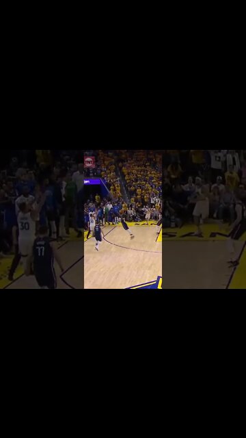 Curry with the dagger to give the Warriors a 2 0 lead in the WCF