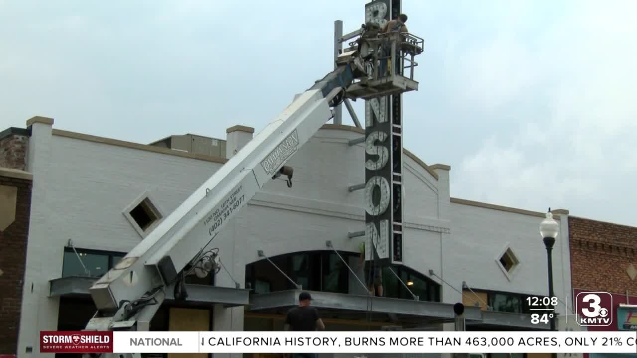 Benson Theatre sign comes home decades after coming down