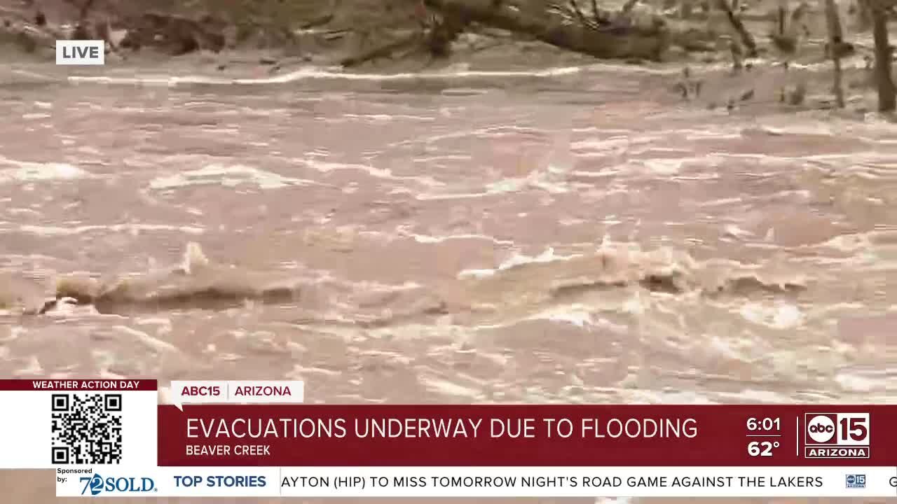 Evacuations underway in Beaver Creek due to flooding