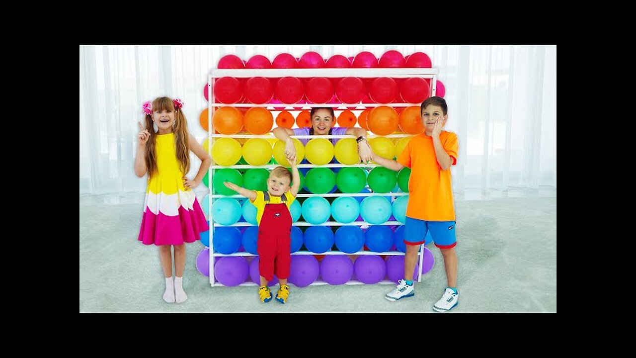 Diana and Roma Balloons Cube Challenge || RealKidsDianaShow