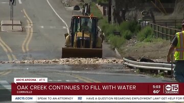 Oak Creek continues to fill with water