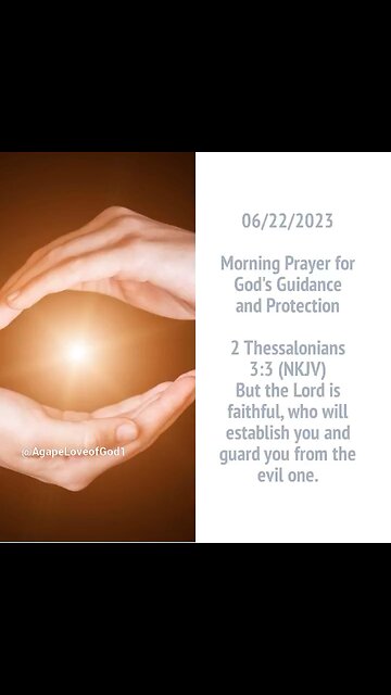 Morning Prayer for God's Guidance and Protection #Shorts