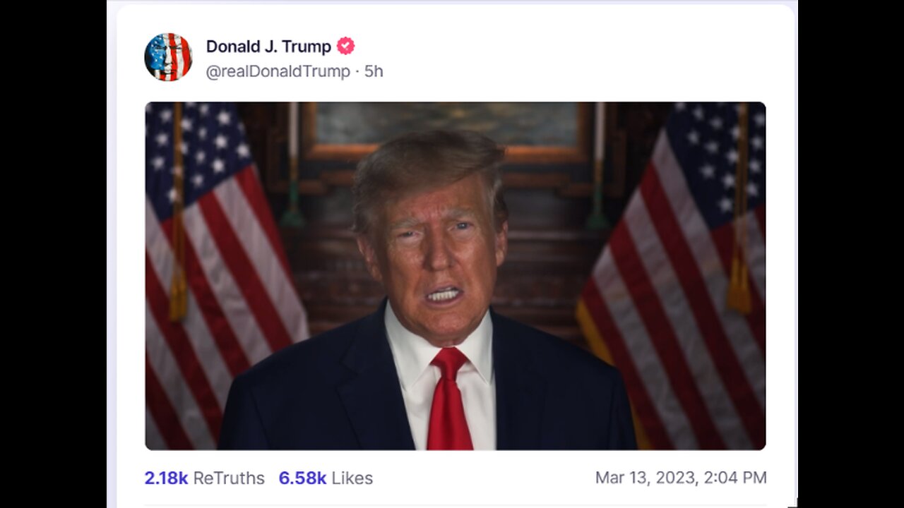 Donald J Trump TS post Mar 13, 2023, 2 04 PM