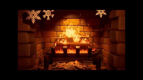 Relaxing Fireplace Sounds | Fortnite Winter Burning Fireplace | Sleep, Study and Relax 10 hours