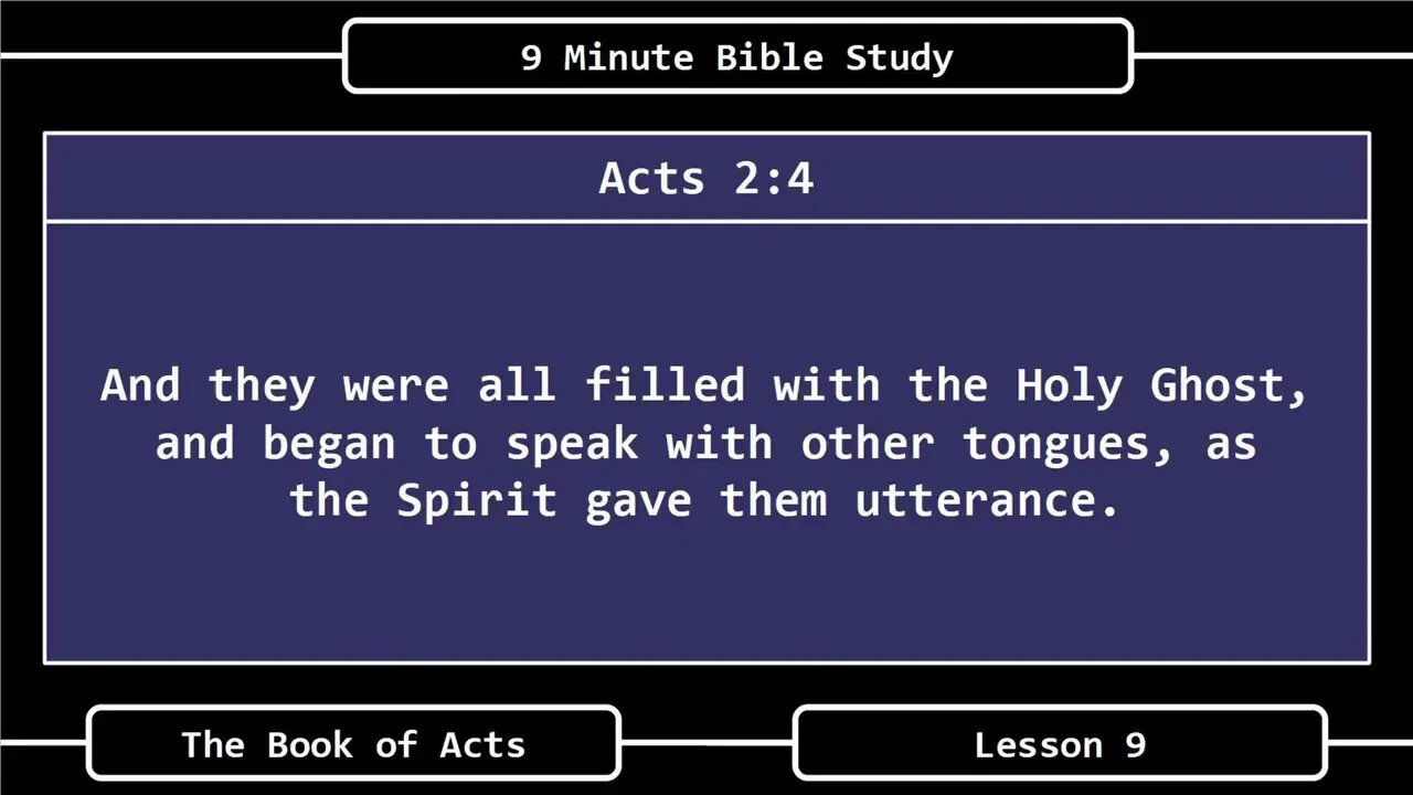 9 Minute Bible Study