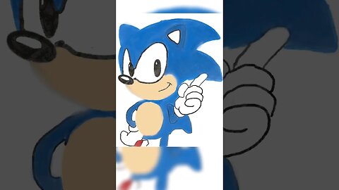 Drawing Classic Sonic FAST #sonic #sonicthehedgehog #procreate #art