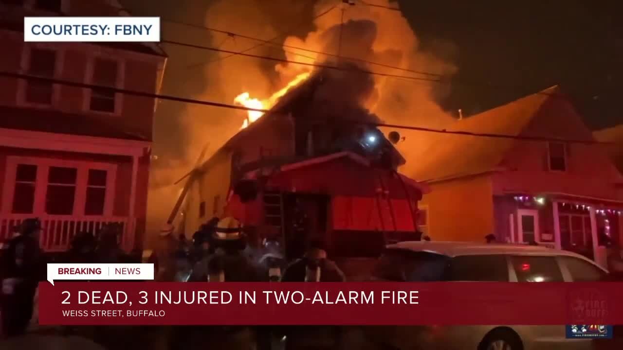 Two people killed, three firefighters injured in early-morning fire in Buffalo