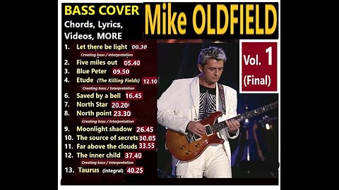 Bass cover MIKE OLDFIELD Vol. 1 __ Chords real-time, Lyrics, Videos, MORE