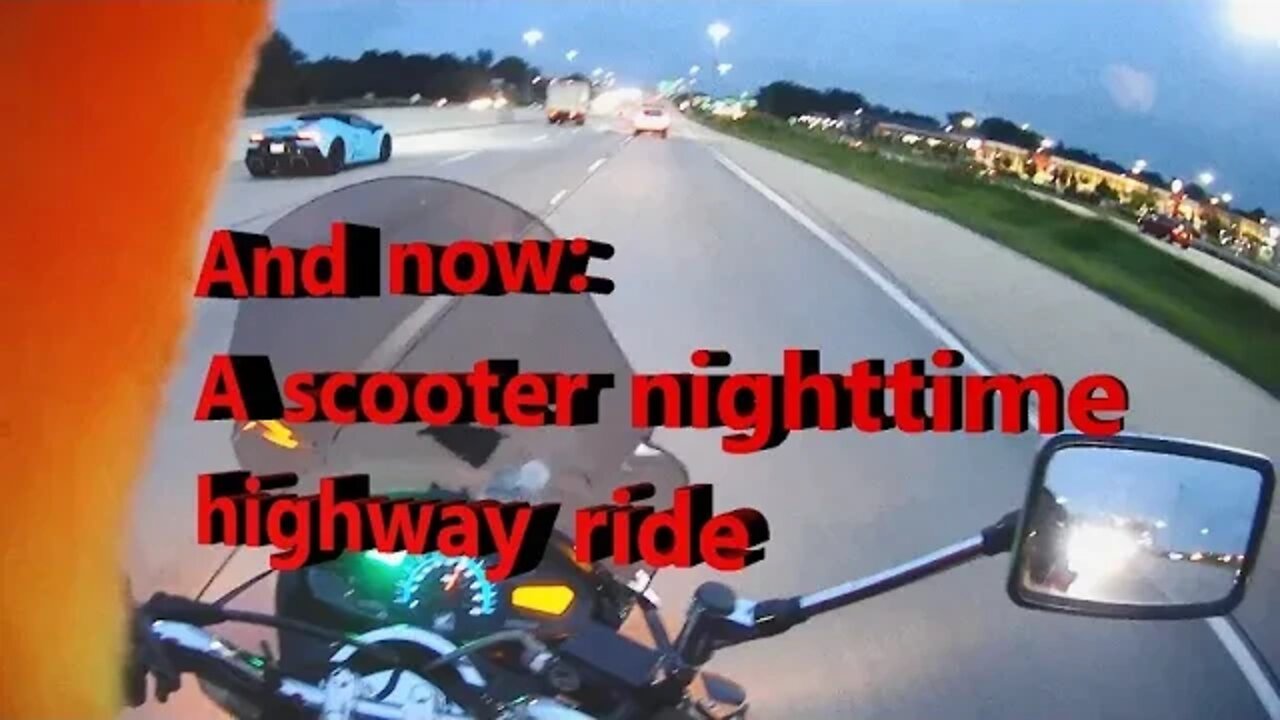 A ride on the highway at night on a 150cc scooter, and a brief visit to a car show