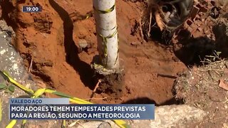 Vale do Aço: Moradores temem tempestades previstas para a região, segundo a meteorologia