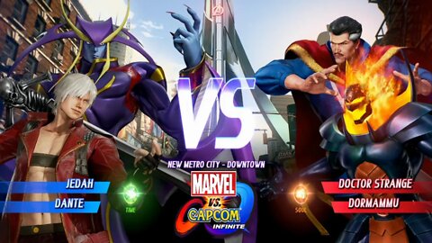 Jedah & Dante VS Doctor Strange & Dormammu Marvel vs Capcom Infinite