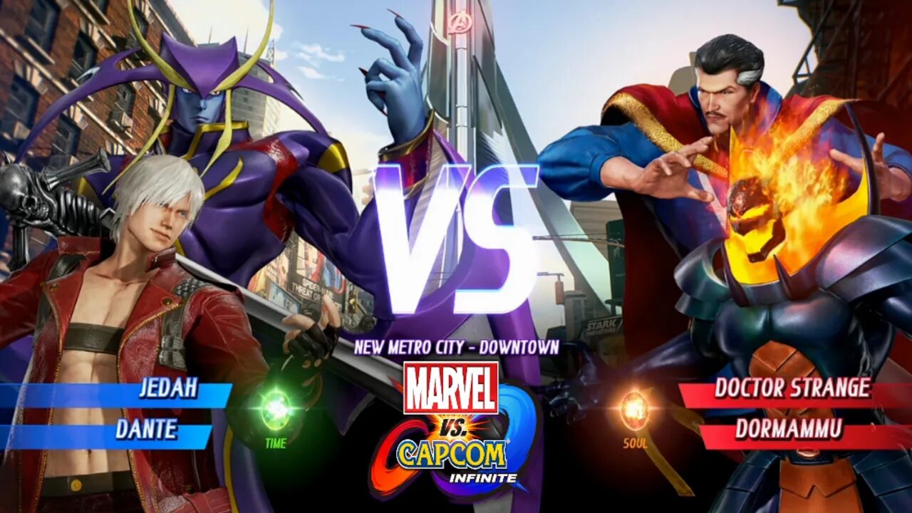 Jedah & Dante VS Doctor Strange & Dormammu Marvel vs Capcom Infinite