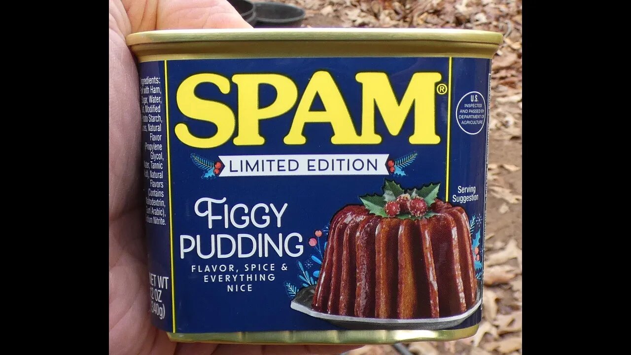 Seasonal SPAM treat, Figgy Pudding version...eaten by chickens.