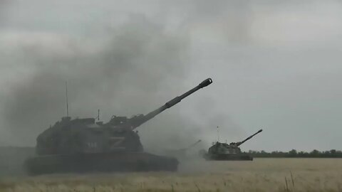 Russian Airborne Msta-S Artillery Units In Action During The Special Military Operation