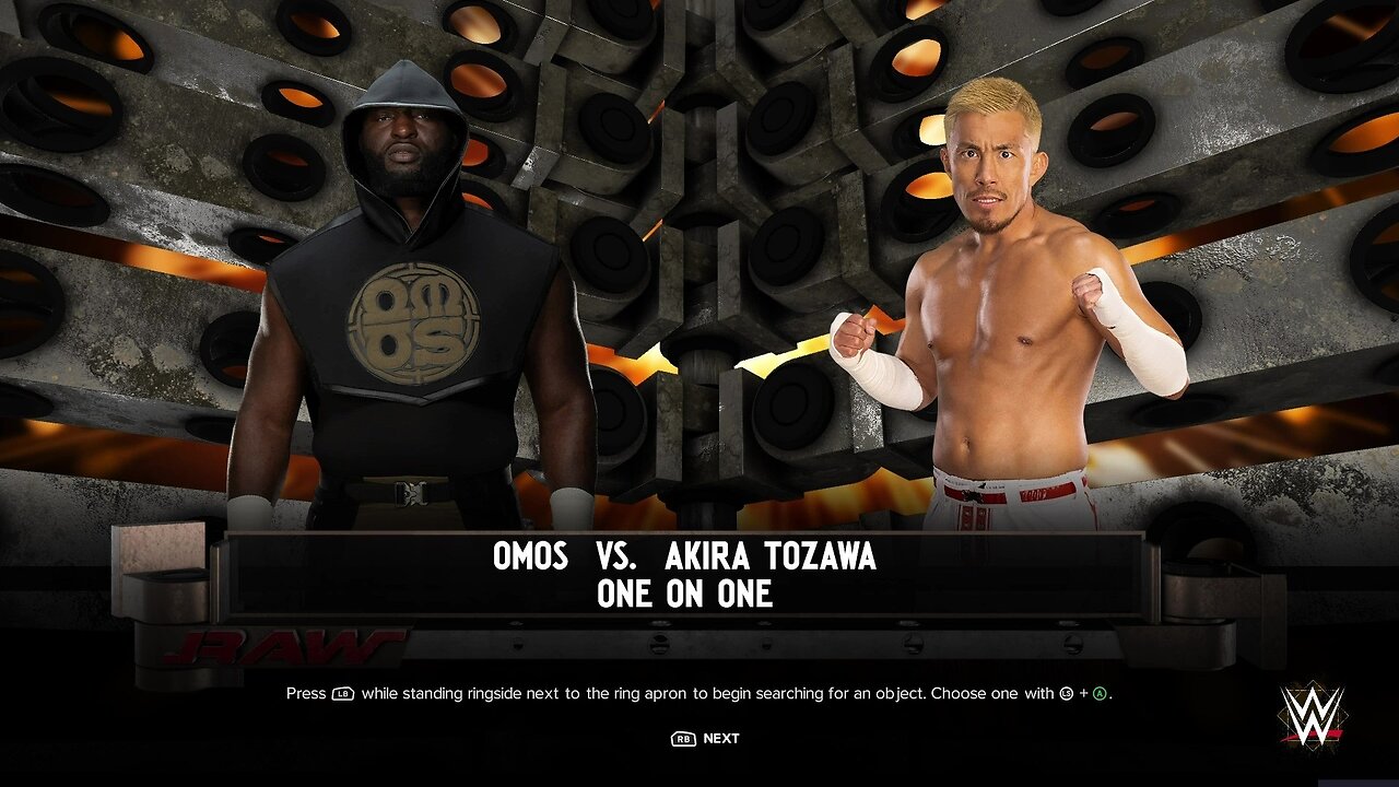 WWE 2k24 Omos vs Akira Tozawa