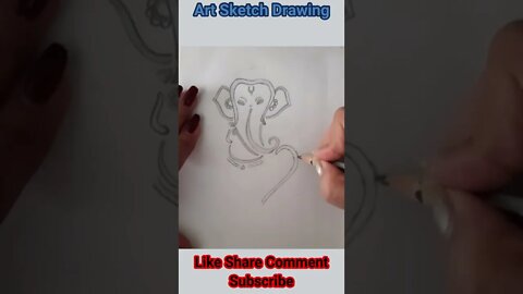 Ganapati Bappa Easy Pencil Drawing Tutorial Step by Step Shorts 3 #drawingshorts #ganpatidrawing